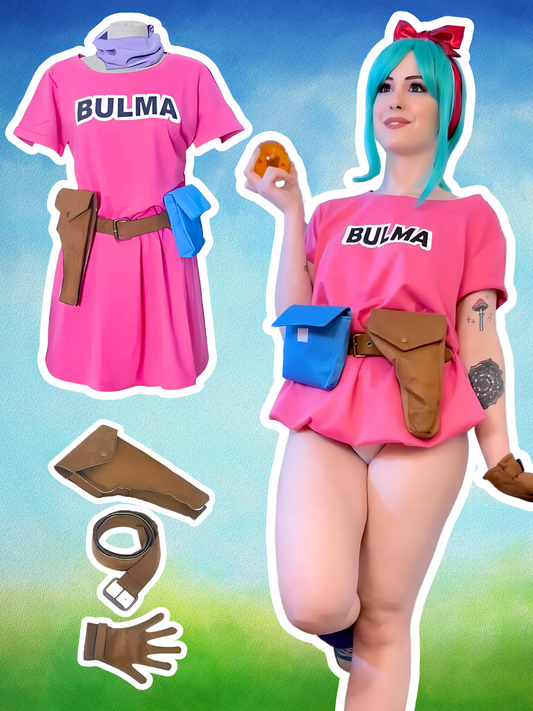 Dragon Ball Bulma Costume + Wig